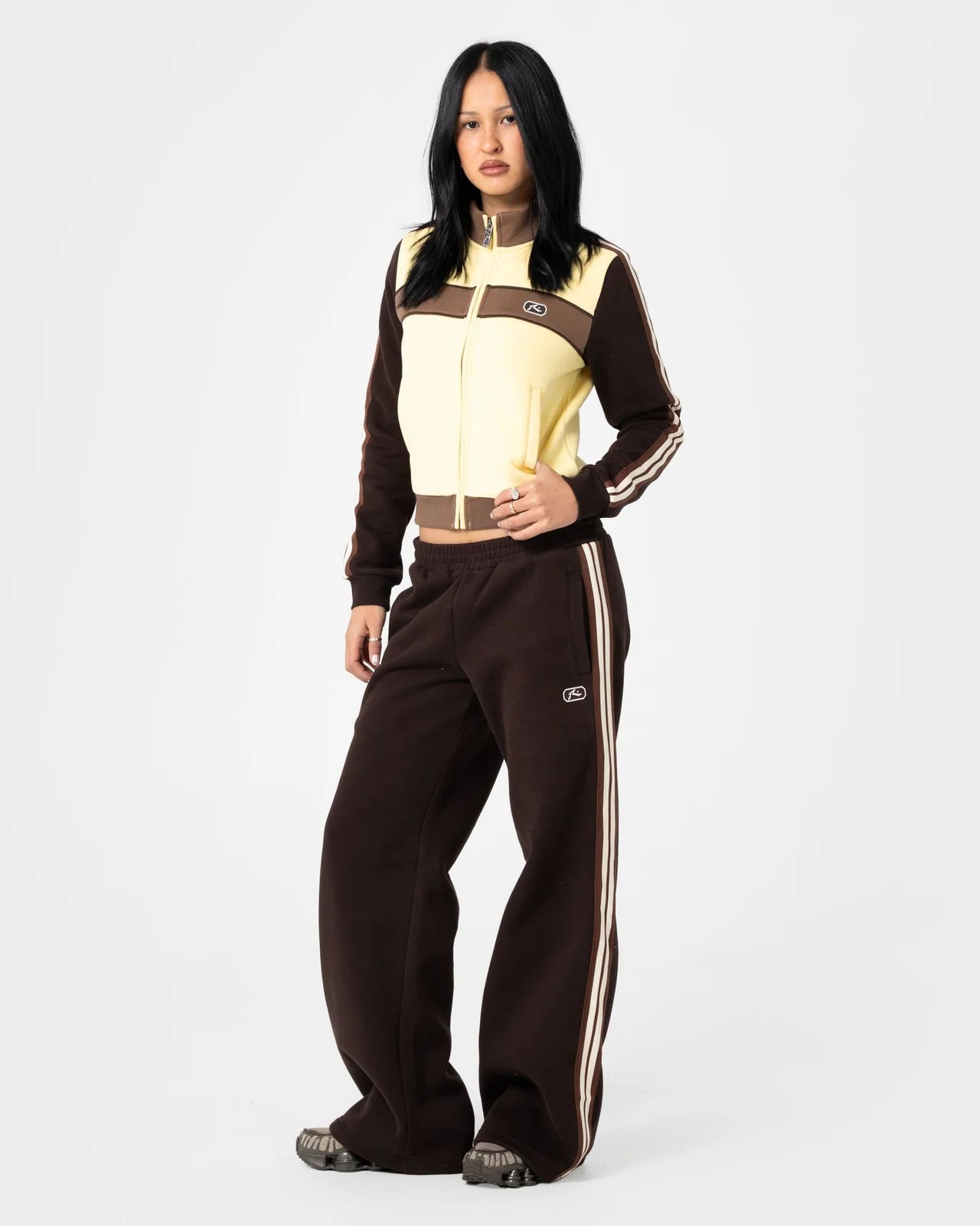 Rusty Toffee Wide Leg Fleece Pant