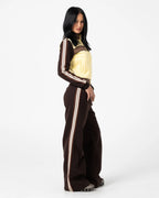 Rusty Toffee Wide Leg Fleece Pant