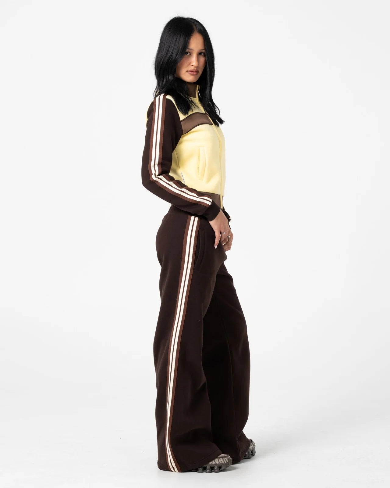 Rusty Toffee Wide Leg Fleece Pant