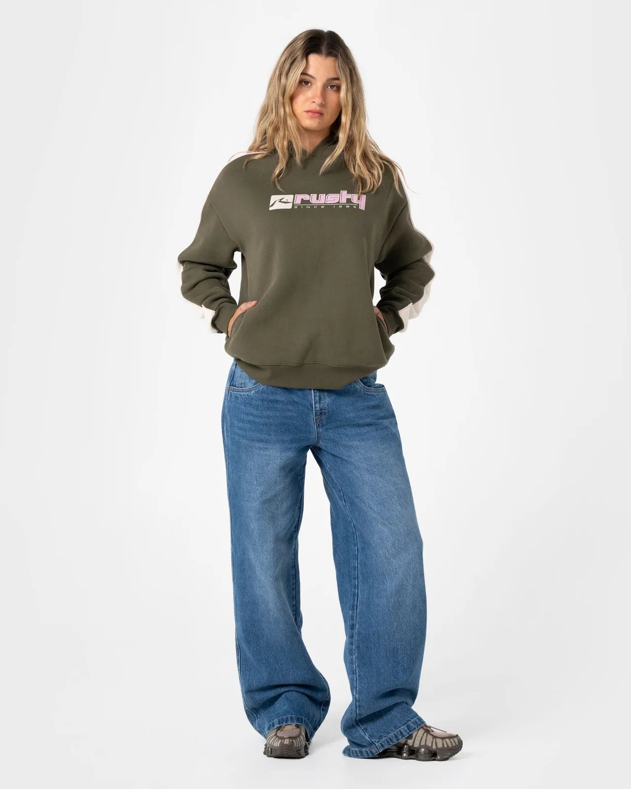 Rusty Hailstone Oversized Hooded Fleece