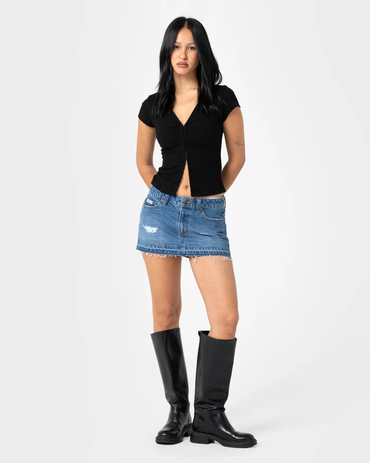 Rusty Im Hooked Cap Sleeve Fashion Top