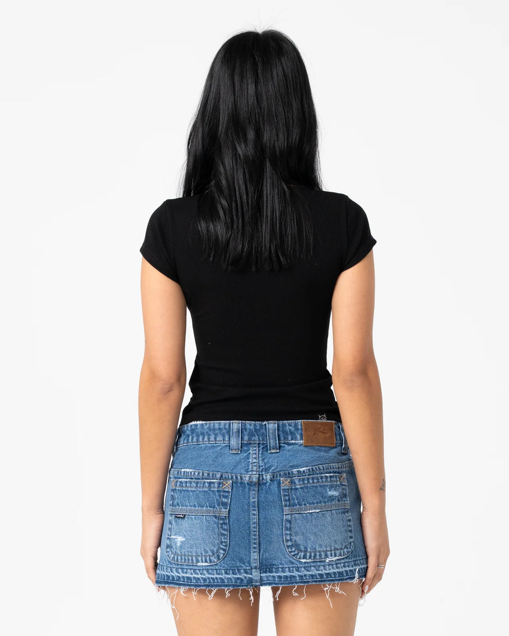 Rusty Im Hooked Cap Sleeve Fashion Top