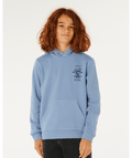 Rip Curl Search Icon Hood -Boy in FADED DENIM