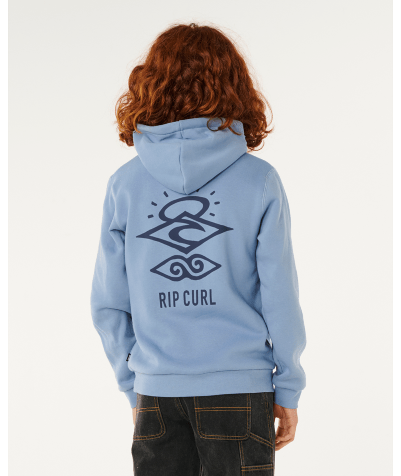Rip Curl Search Icon Hood -Boy in FADED DENIM