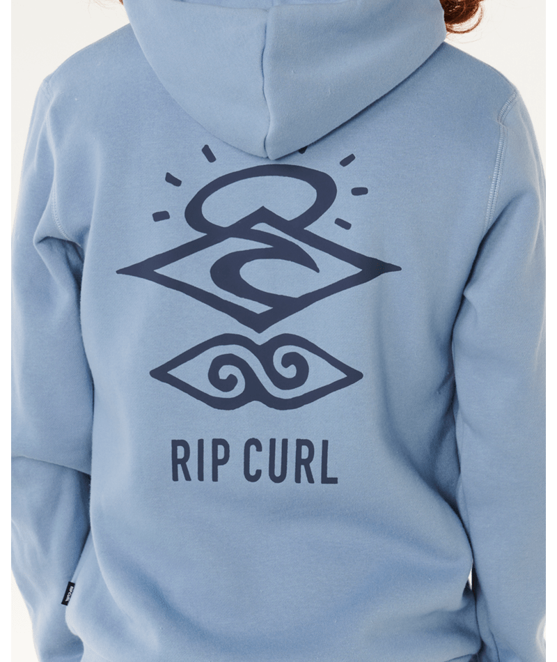 Rip Curl Search Icon Hood -Boy in FADED DENIM