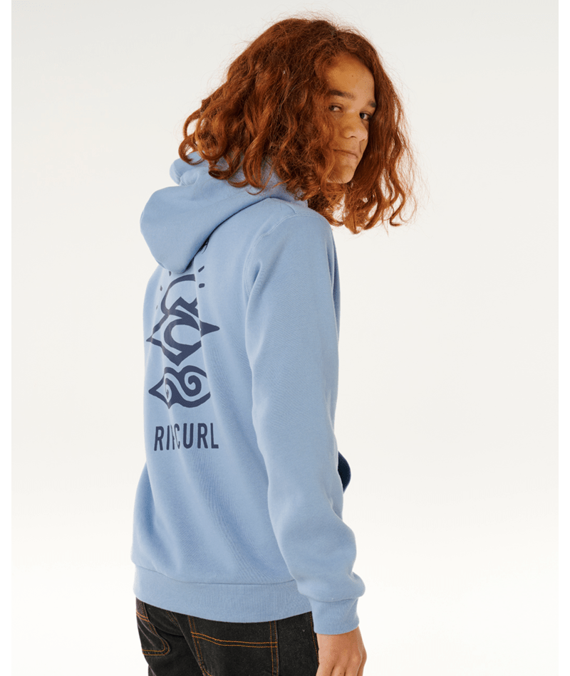 Rip Curl Search Icon Hood -Boy in FADED DENIM
