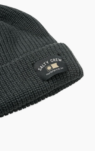 Salty Crew Nautical Beanie in COAL