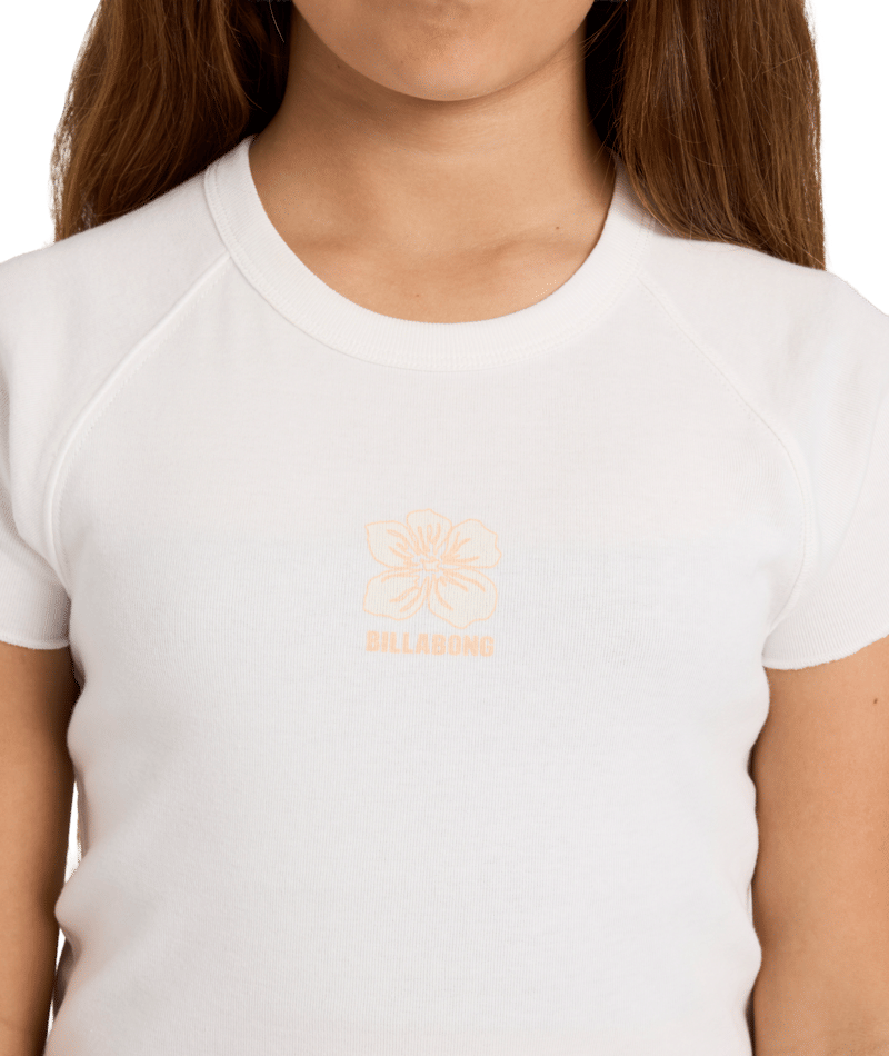 Billabong Sundown Bloom Ringer Tee in SALT CRYSTAL