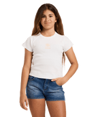 Billabong Sundown Bloom Ringer Tee in SALT CRYSTAL