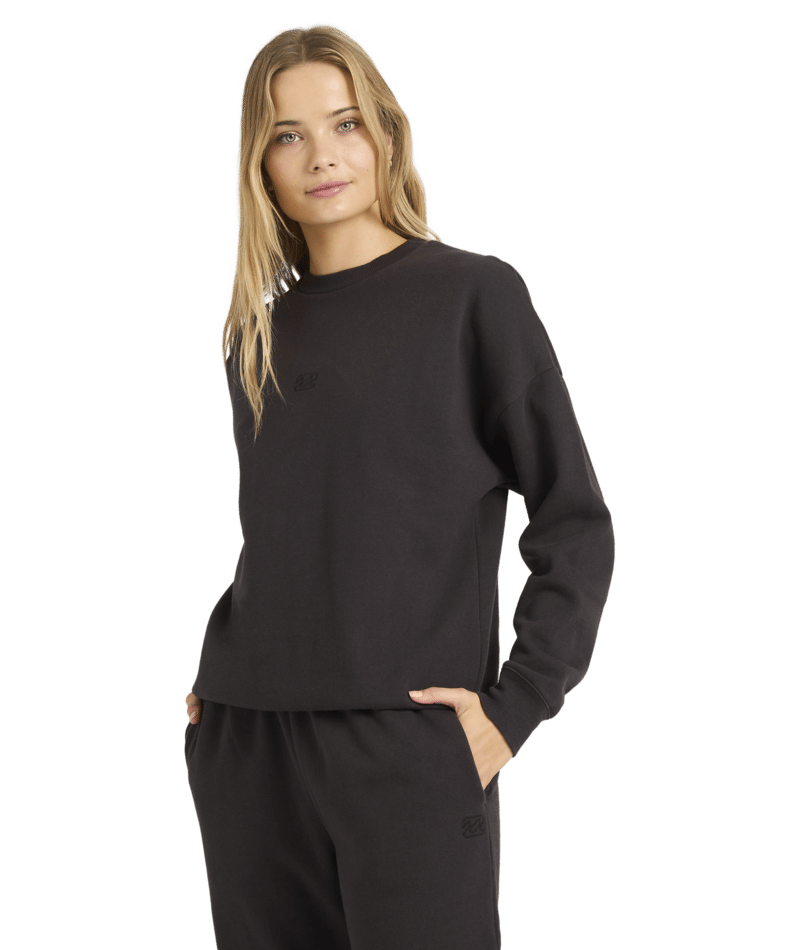 Billabong Wave Essentials Crew in OFF BLACK