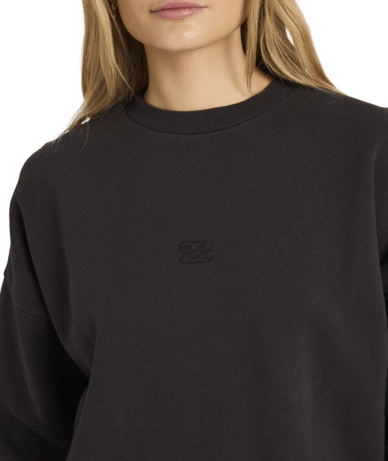 Billabong Wave Essentials Crew in OFF BLACK