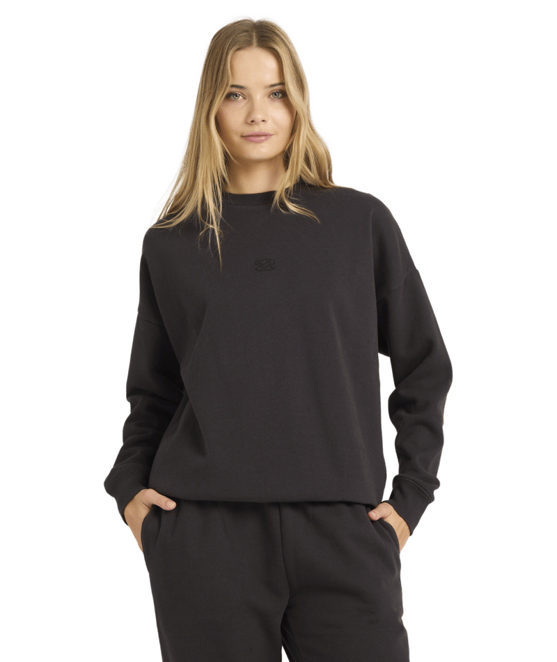 Billabong Wave Essentials Crew in OFF BLACK