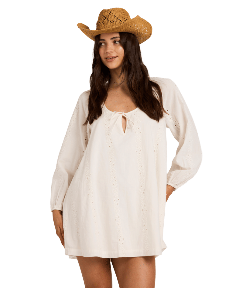 Billabong Sweet Solace Mini Dress in SALT CRYSTAL