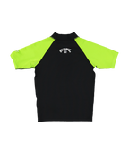 Billabong Groms All Day Arch Rf Ss in BLACK/NEON YELLOW