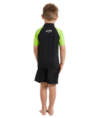 Billabong Groms All Day Arch Rf Ss in BLACK/NEON YELLOW