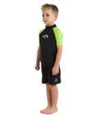 Billabong Groms All Day Arch Rf Ss in BLACK/NEON YELLOW