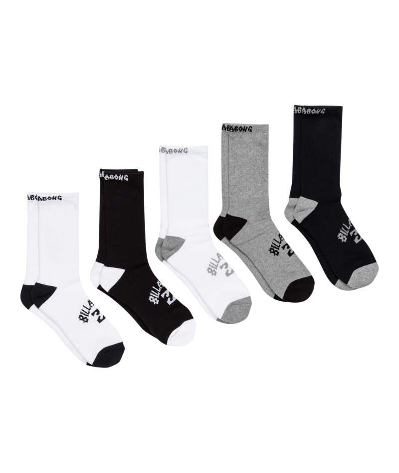 Billabong Sport Socks 5 Pack in MULTI