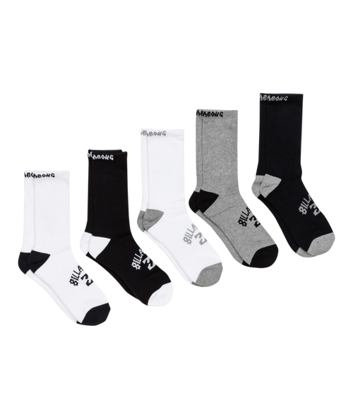 Billabong Sport Socks 5 Pack in MULTI