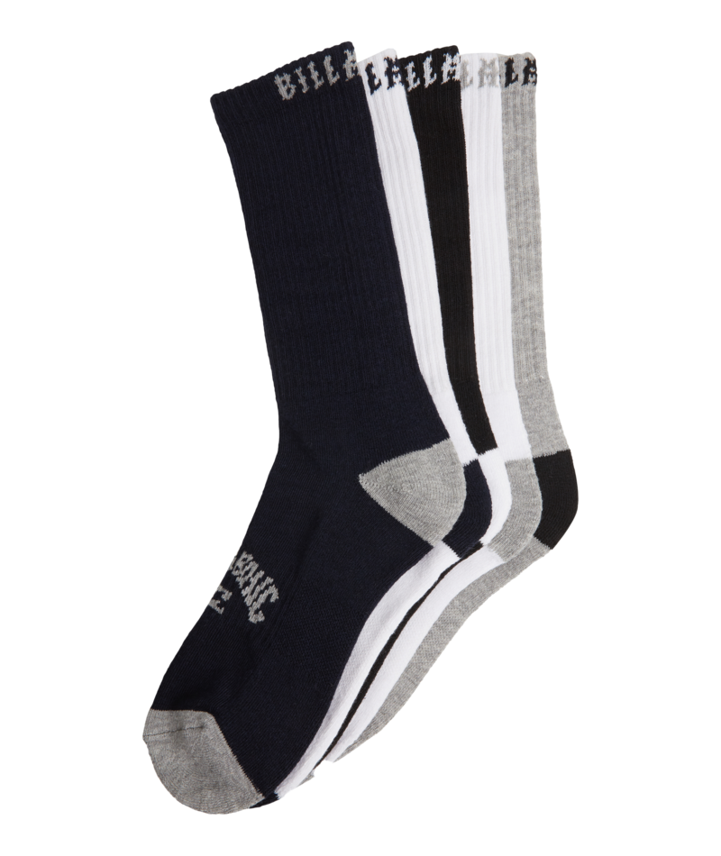 Billabong Sport Socks 5 Pack in MULTI