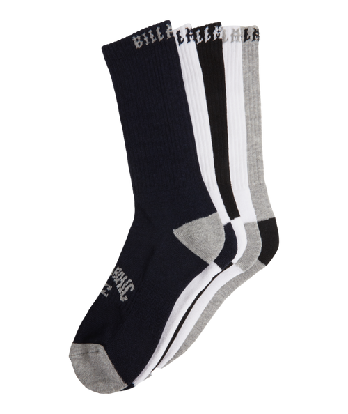 Billabong Sport Socks 5 Pack in MULTI
