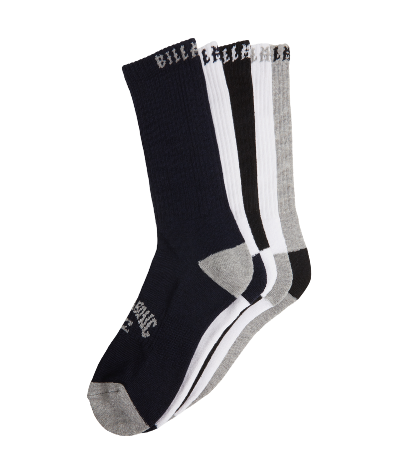 Billabong Sport Socks 5 Pack in MULTI