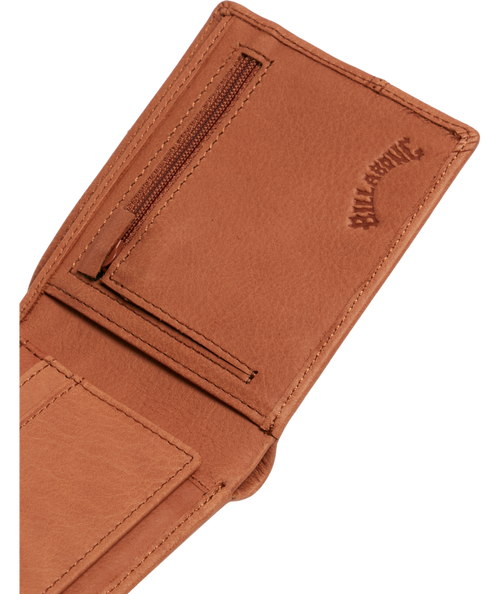 Billabong Dimension 2in1 Leather Wallet in TAN