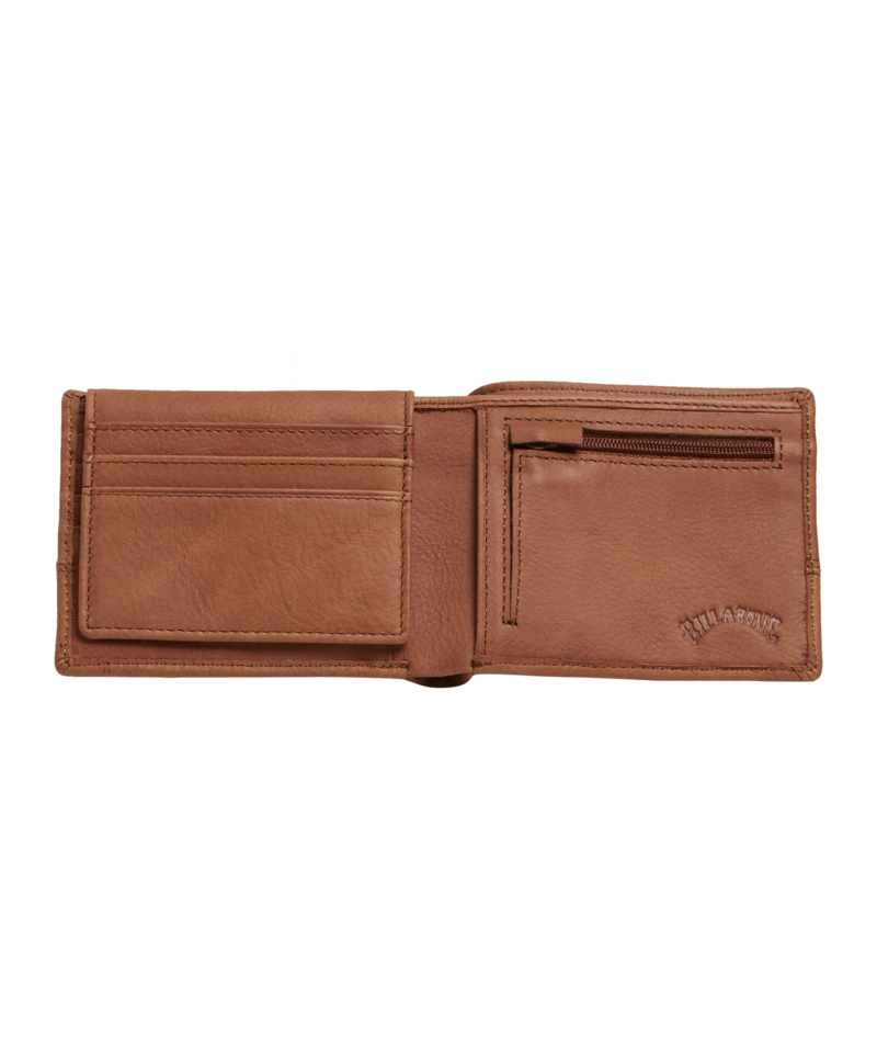 Billabong Dimension 2in1 Leather Wallet in TAN