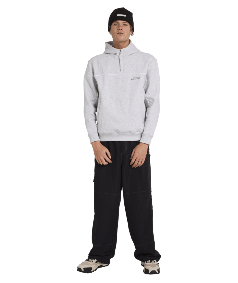 Billabong Adiv Mock Pop Hood in LIGHT GREY HEATHER
