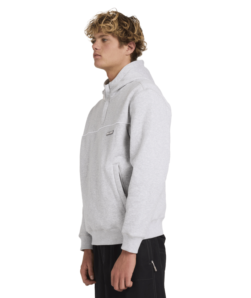 Billabong Adiv Mock Pop Hood in LIGHT GREY HEATHER