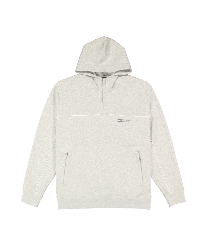 Billabong Adiv Mock Pop Hood in LIGHT GREY HEATHER