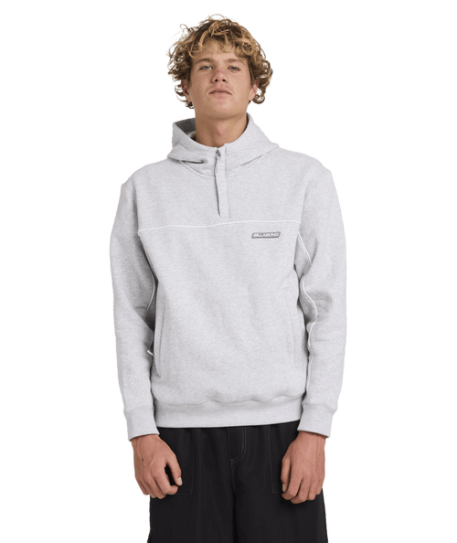 Billabong Adiv Mock Pop Hood in LIGHT GREY HEATHER