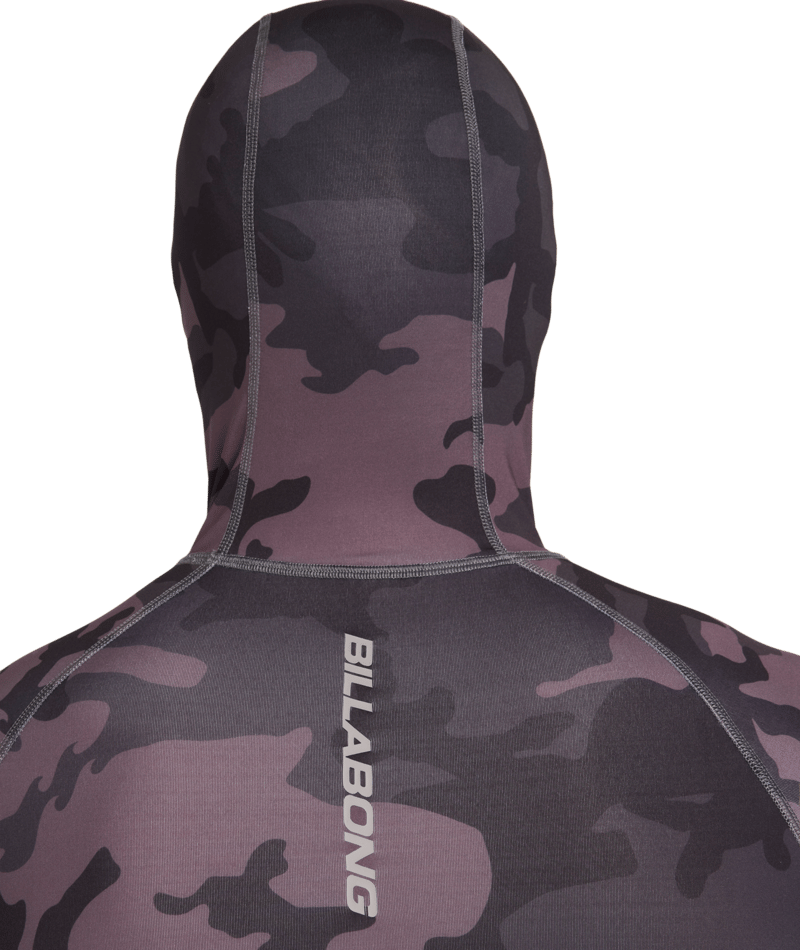 Billabong Strike Mission Hooded Rashie in BLACK CAMO