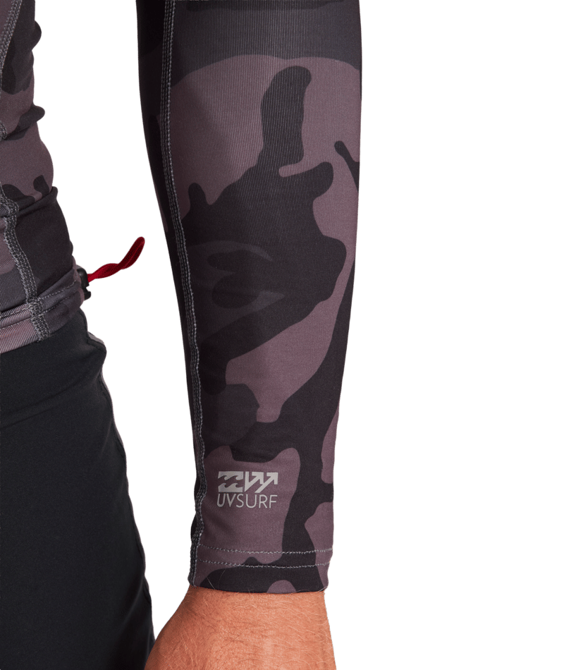 Billabong Strike Mission Hooded Rashie in BLACK CAMO