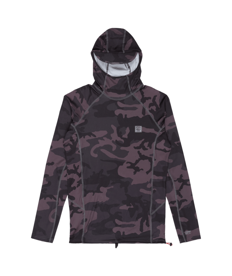 Billabong Strike Mission Hooded Rashie in BLACK CAMO