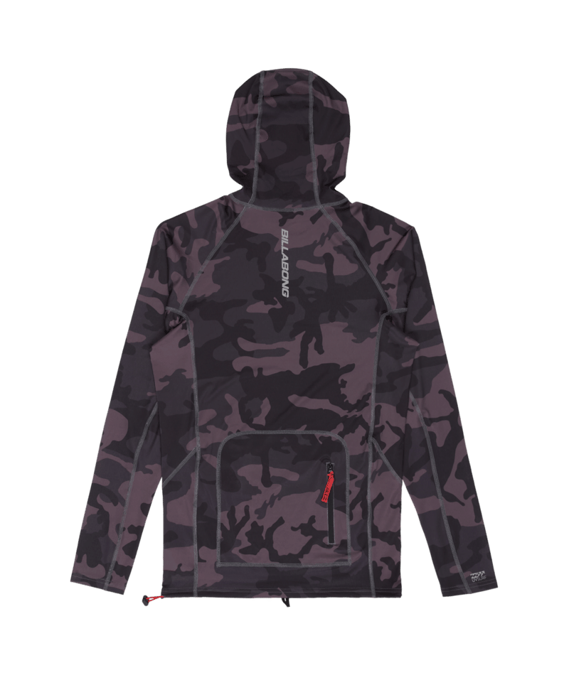 Billabong Strike Mission Hooded Rashie in BLACK CAMO