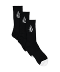 Volcom Full Stone Sock 3pk in BLACK