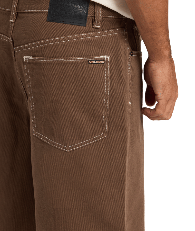 Volcom Billow Denim Short in BROWN STONE