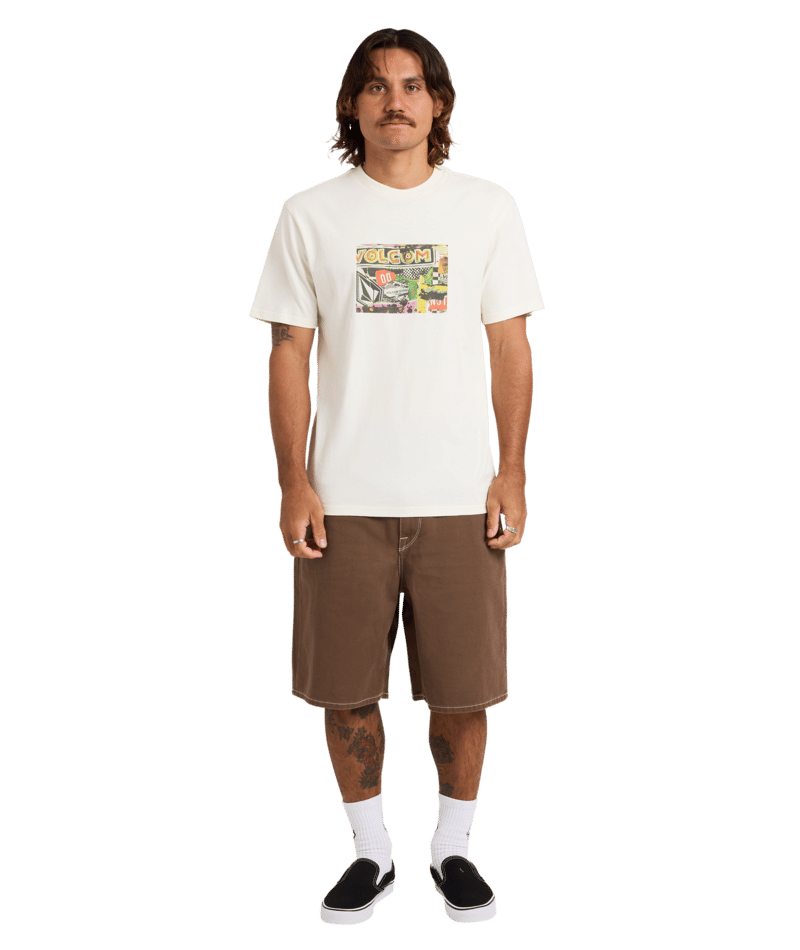 Volcom Billow Denim Short in BROWN STONE