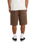 Volcom Billow Denim Short in BROWN STONE