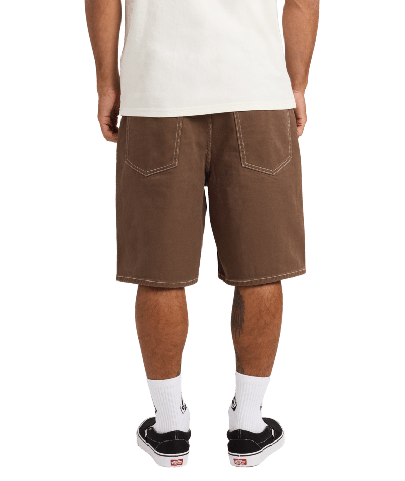 Volcom Billow Denim Short in BROWN STONE