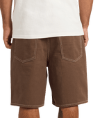 Volcom Billow Denim Short in BROWN STONE