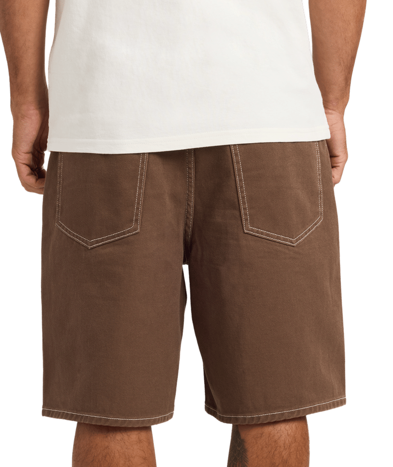 Volcom Billow Denim Short in BROWN STONE