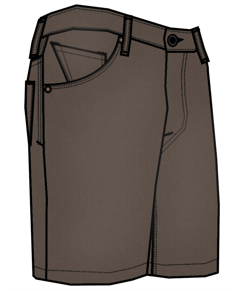 Volcom Billow Denim Short in BROWN STONE