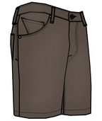 Volcom Billow Denim Short in BROWN STONE