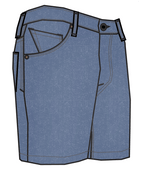 Volcom Solver Denim Short in OLD TOWN INDIGO