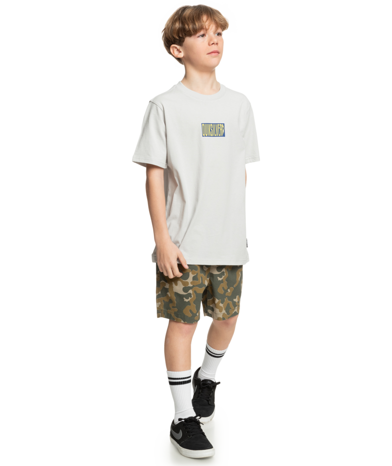 Quiksilver Crossed Out Ss Yth in GRAY VIOLET