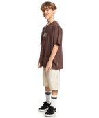 Quiksilver Hazard Ss Yth in BROWN STONE