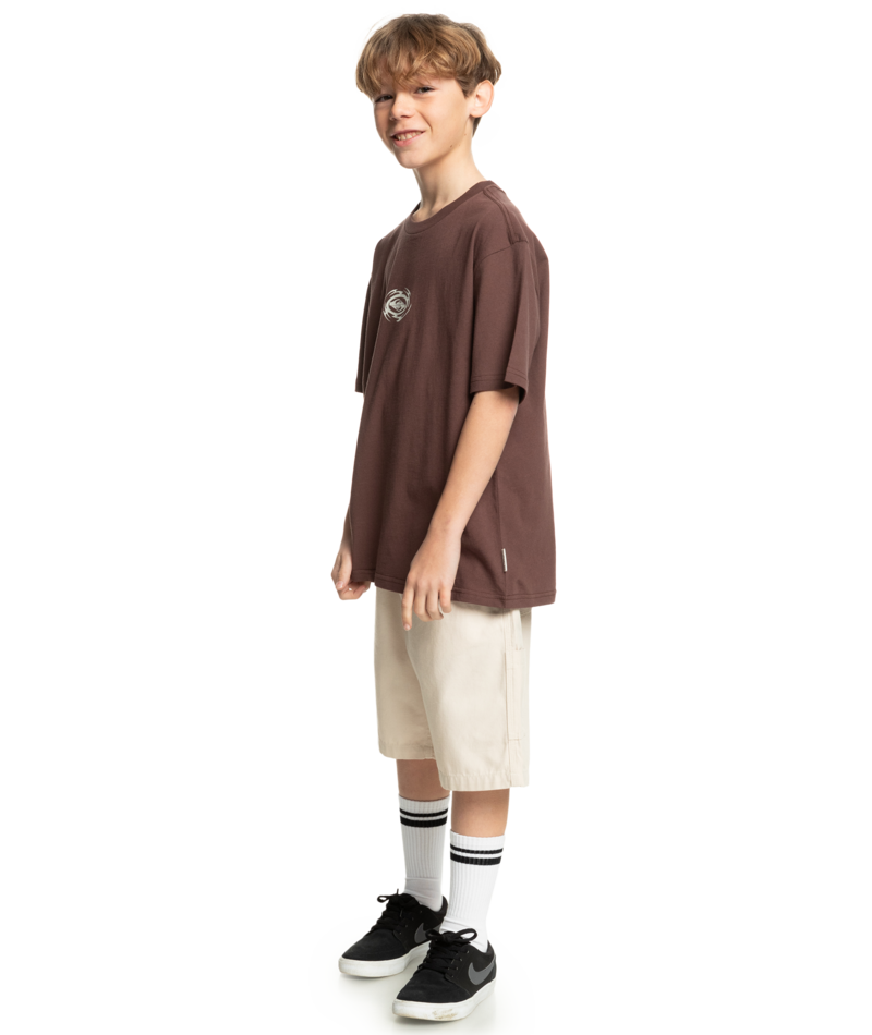 Quiksilver Hazard Ss Yth in BROWN STONE