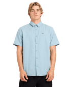 Quiksilver Classic Stretch Shirt Ss in STONE BLUE