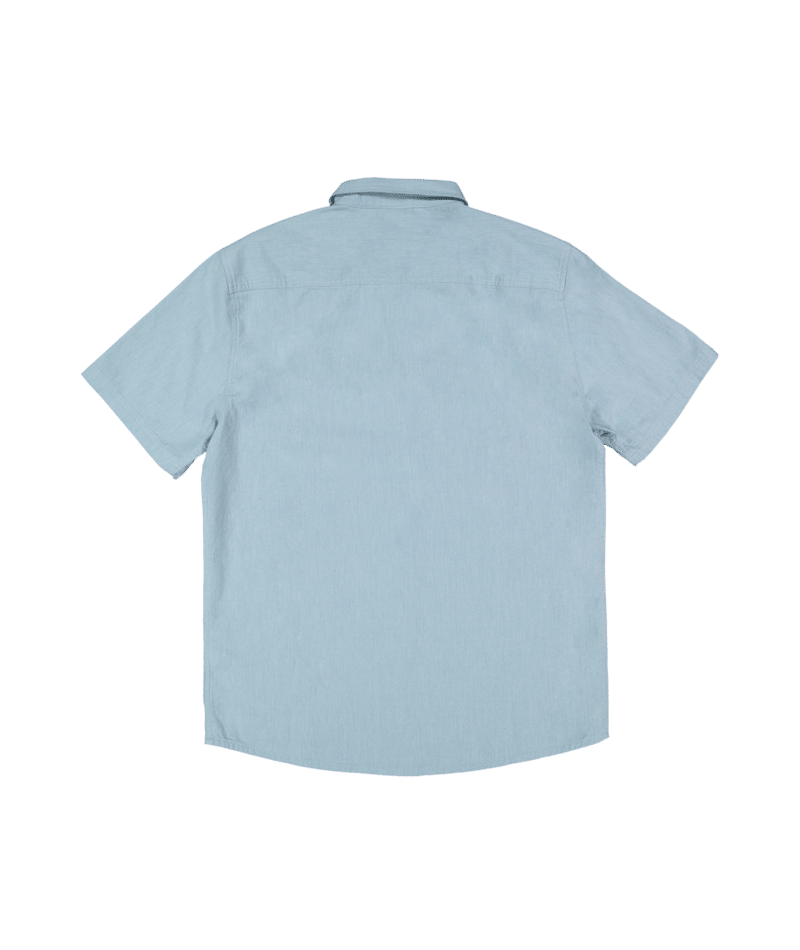 Quiksilver Classic Stretch Shirt Ss in STONE BLUE